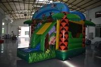 Nouveau château sautant gonflable dans la jungle avec toboggan pour enfants