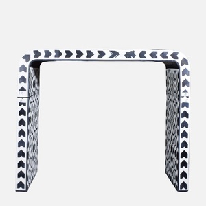 Mesa con Incrustaciones de Hueso de ILAHI, Diseño Moderno con Detalles de Ágata, Almacenamiento Portátil, Muebles para el Hogar - Product Image 4