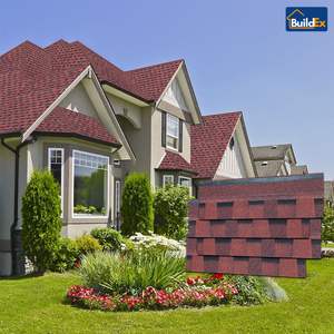 Bardeaux d'asphalte mosaïque brun écorce, coût par paquet, tuiles de toiture en fibre de verre, bardeaux de toiture - Product Image 5