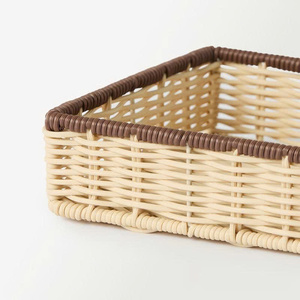 Porta Servilletas Cuadrado de Mimbre Tejido a Mano, Bandeja para Servilletas de Mimbre Natural para Decoración de Mesa de Comedor - Product Image 6