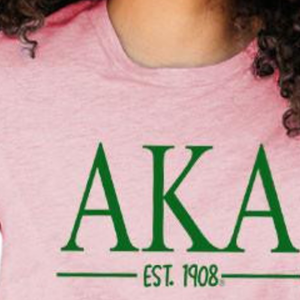 Camiseta de Manga Corta con Letras Griegas Personalizadas AKA, Cuello Redondo, Algodón Rosa, Ropa de Sororidad para Mujer, Ropa para el Campus - Product Image 6