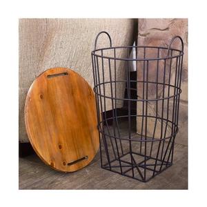 Jaula de alambre de hierro, muebles de mesa de centro a precio barato y mejor, mesa de centro negra de forma redonda, mesa de centro de tablero blanco - Product Image 5