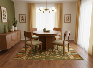 Juego de Mesa de Centro Redonda Moderna con 4 Sillas, Madera de Fresno Maciza y Chapa de MDF, Duradera y Fácil de Limpiar - Product Image 4