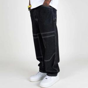 Pantalon de survêtement plissé ample et léger pour homme, coupe droite et large, en polyester/coton, décontracté et écologique - Product Image 6