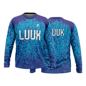 Camiseta Deportiva Personalizada de Corte Ajustado para Entrenamiento, Transpirable, de Manga Larga, con Logotipo Impreso Personalizado, de Secado Rápido - Product Image 3