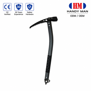 Hacha de Montañismo CE con Cabeza de Acero Aleado Certificada por la UIAA, Mango de Aleación de Aluminio Curvado, Modelo HM A970 B Estándar 710g - Product Image 1