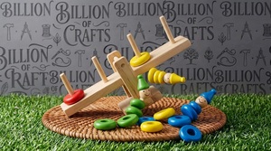 Jeu d'équilibre en bois coloré, jouet éducatif précoce, balance de clown - Product Image 5