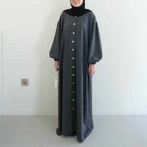 Robe Abaya Modeste Oversize pour Femme en Tissu Éponge, Style Syar'i, 100% Polyester Respirant - Product Image 3