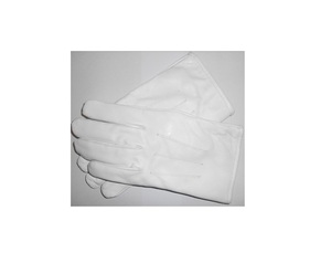 Gants en coton blancs pour la franc-maçonnerie - Couleur et logo personnalisables - Product Image 1