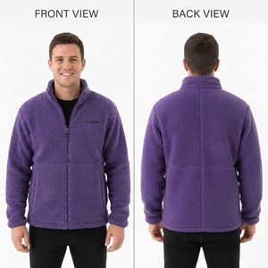 Custom Outdoor Winter <b>Thick</b> Warm Patchwork Color Block Zipper Fashionable Sherpa <b>Fleece</b> <b>Jacket</b> <b>Men</b> Sherpa <b>Fleece</b> <b>Jacket</b> <b>Men</b> - Product Image 4