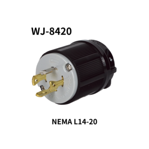 ปลั๊กล็อคแบบสองแรงดันไฟฟ้า WJ-8420 NEMA L14-20P สำหรับสายไฟอุปกรณ์ไฟฟ้า 125V 250V ขายดีในปี 2026 - Product Image 1