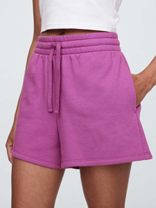 Summer casual wear Custom DTF printed logo women's Shorts 5 Inch Inseam 100% Cotton solid color Breathable hip hop ladies short - Product Image 3