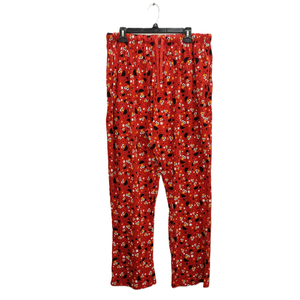 Pantalones de Pijama Largos Casuales para Mujer, Estampado Floral de Corazones Rosas, Cintura Elástica, Suaves, 100% Algodón Ecológico - Product Image 1