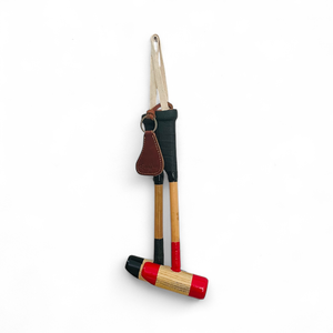 12 Inch Mini Polo Stick Decorative Hanging Polo Mallet with Wooden Head <b>Cane</b> Shaft and Handle for Sports Entertainment - Product Image 1