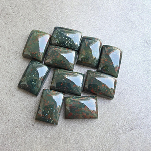 Pierre précieuse Calibrated Gemstone de qualité AAA+ en hématite rectangulaire, cabochon à dos plat, pour la fabrication de bijoux - Product Image 1