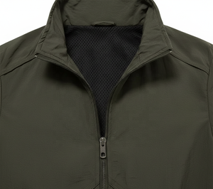 เสื้อแจ็คเก็ตวินด์เบรกเกอร์สำหรับคนทำงาน ดีไซน์ฮิปฮอป แฟชั่นสปอร์ต สไตล์ซาฟารี คอตั้งแบบซิป ผลิตจากโรงงาน รับบริการ OEM - Product Image 2