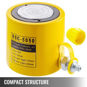 Cilindro Idraulico a Singola Azione a 2 Tempi, Martinetto Idraulico 50T - Product Image 5