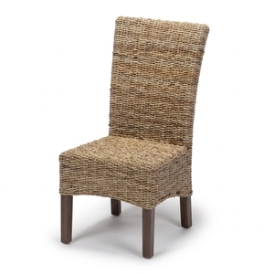 Nouvelle Chaise de Salle à Manger Moderne Minimaliste en Rotin Naturel à Dossier Haut pour Extérieur, Villa, Restaurant Champêtre Français, Hôtel, Cuisine - Product Image 1