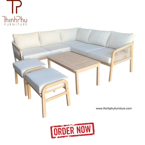 Luxury Contemporary Foldable Acacia Wood Eco-friendly Teak Wood Frame Outdoor Furniture Set Garden Sofa Dining <b>Table</b> <b>Chair</b> for - Product Image 3