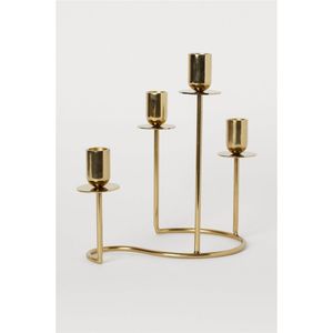 <b>Bulk</b> Buy Modern Minimalist Brass Finish Metal Candelabra Multi-Arm Pillar <b>Candle</b> Holder Centerpiece for Hotel Restaurant Table - Product Image 1