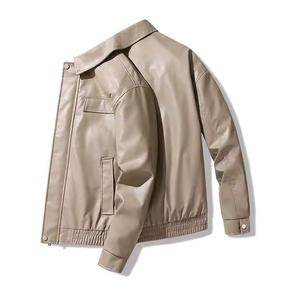 Chaqueta de cuero premium para hombre, otoño e invierno, color sólido, estilo casual, con capucha, tipo business - Product Image 3