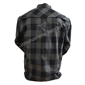 Camisa de Motociclista para Hombre, 100% Algodón Franela, Certificación CE, Protección Contra el Viento en Espalda, Codos y Hombros - Product Image 3