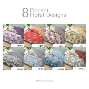 High Quality Extra King Floral <b>Comforter</b> <b>Set</b> with Flat Sheet 200x200cm 6 Piece Soft Printed Bedding <b>Set</b> for Home Hotel - Product Image 4