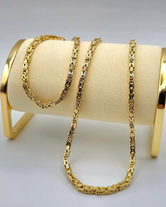 Collar Clásico de Cadena Figaro Chapado en Oro de 14K, Joyería Unisex para Uso Diario - Product Image 1