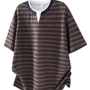 T-shirt d'été rétro pour homme à col rond et manches courtes, imprimé photo, grande taille, anti-plis, écologique, respirant et léger - Product Image 1