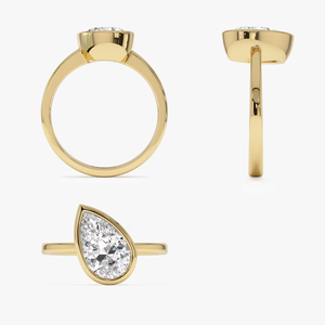 แหวนเพชรทรงลูกแพร์ 1.5 กะรัต ทองคำขาว 14K สำหรับผู้หญิง เพาะเลี้ยงในห้องปฏิบัติการ ได้รับการรับรองจาก IGI ระดับ VS-VVS หรูหรา - Product Image 6
