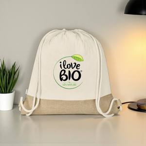 Durable Jute <b>Backpack</b> with Inner Lining Eco Friendly School and Travel Bag - Product Image 4