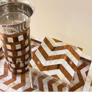 Juego de bandeja acrílica para Ramadán y Eid de la madre de la perla, mubkara, Mubkhar, Bakhoor - Product Image 2