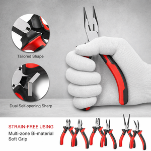 Mini Stainless Steel <b>Pliers</b> <b>Set</b> 6PCS Precision Jewelry Making Tools Needle Nose Long Nose Cutter Kit for DIY Craft Electronics - Product Image 6