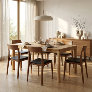 Contemporary Durable Faux Leather <b>Dining</b> <b>Chair</b> Modern Wooden Kitchen <b>Chair</b> with Upholstered Seat for Home Hotel <b>Dining</b> Room - Product Image 2