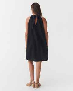 Vestido Maxi Negro de Verano para Mujer, con Hombros Descubiertos, Corte en A, Sin Mangas, Elegante, Ecológico, Lavable, Teñido Liso - Product Image 5