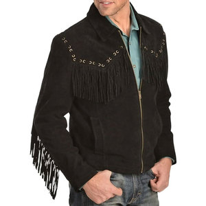 Wholesale Autumn Winter Plus Size Fashion Men's Leather <b>Jackets</b> Solid Color Zipper Cow Goat <b>Suede</b> Leather Casual <b>Jacket</b> for Men - Product Image 1