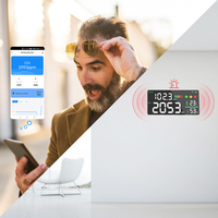 Medidor de CO2 y Decibelios WiFi Tuya, Monitor de Ruido NDIR, Temperatura y Humedad, Control Remoto por Aplicación para Escuelas, Aulas y Jardines de Infancia