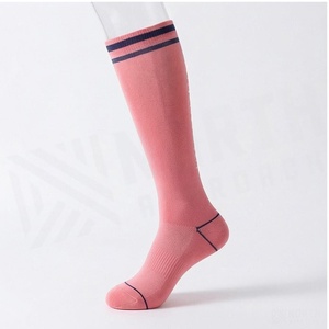 Pink <b>Knee</b> <b>High</b> <b>Socks</b> Solid Color Breathable Spandex Polyester Yoga <b>Socks</b> for Adults Spring Season - Product Image 3