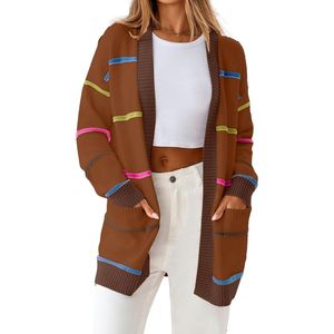 Custom Jacquard Women <b>Cardigan</b> Earthy Marble Print Casual Drop Shoulder Breathable Loose Fit Knitted Modest Coats <b>Cardigans</b> - Product Image 5