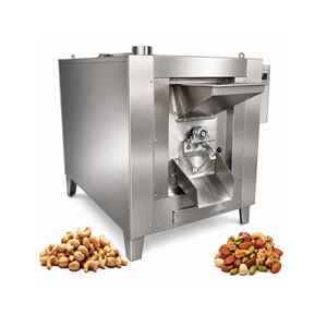 Machine de rôtissage rotative industrielle automatique à tambour, qualité alimentaire SS304, 100 kg/h, composants essentiels moteur et boîte de vitesses, pour snacks - Product Image 4