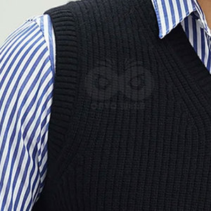 Custom Knitted <b>Vest</b> <b>Sweater</b> <b>Men</b> Soft Knitwear Sleeveless Casual Winter Top New Fashion Wholesale Clothing - Product Image 5