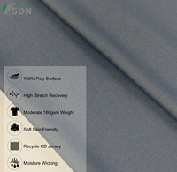 Tissu jersey élastique 180 g/m², tissu tricoté résistant, tissu en spandex pour vêtements de sport actifs
