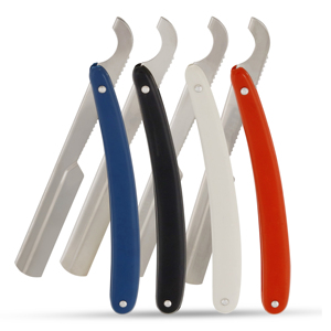 Turkish Cut Throat <b>Razor</b>/<b>Straight</b> Modern Shaving Shavette Plastic Handle Stainless Steel 6 Color Options for Body Face Shaving - Product Image 6