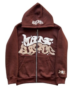 เสื้อฮู้ดกันหนาวหนาสไตล์ฝรั่งเศสออกแบบได้เองพิมพ์ลายพัฟแบบรูดซิปได้ - Product Image 1