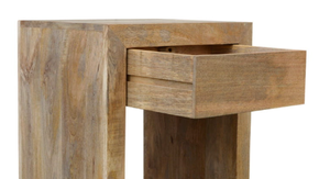 Mesita de Noche de Lujo Estilo Rústico Moderno, Hecha a Mano con Madera Maciza de Mango, Diseño Ecológico, con un Cajón de Almacenamiento para Dormitorio - Product Image 4