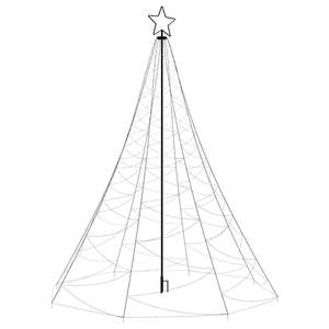 Árbol de Navidad de 1400 LED Blanco Cálido con Poste de Metal, Luces de Navidad de 16 pies - Product Image 3