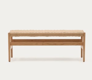 Banco de Asiento Moderno con Tejido de Cuero y Estructura de Madera Resistente – Banco Elegante para Dormitorio, Entrada, Salón y Uso en Hostelería - Product Image 1