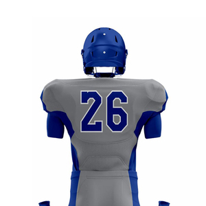 Camiseta de Fútbol Americano Personalizada Unisex, Número 26, Azul Grisáceo, Impresión por Transferencia de Calor, Cuello en V, Manga Corta, Absorbe la Humedad, Ajustada - Product Image 4