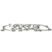 Nouveaux Bracelets Jhumki Élégants en Argent de Cachemire 2026 avec Breloques Clochettes Ghungroo pour Mariage, Prix de Gros