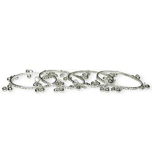 Nuevas Pulseras Elegantes de Plata con Dijes de Campana Ghungroo Estilo Jhumki de Cachemira 2026 para Bodas a Precio Mayorista - Product Image 3
